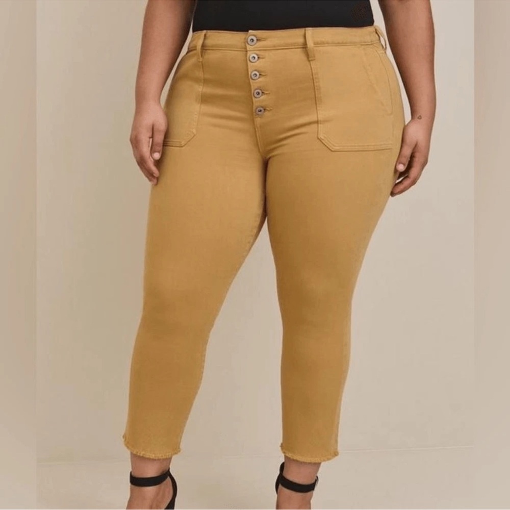 Torrid Tan Mustard Yellow Women Jeggings Size 22S